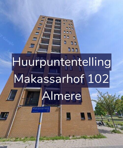 Foto gevel Huurpuntentelling voor Makassarhof 102, Almere