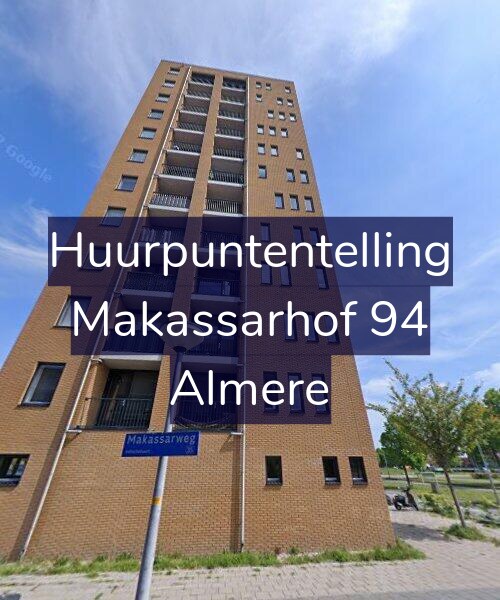 Foto gevel Huurpuntentelling voor Makassarhof 94, Almere