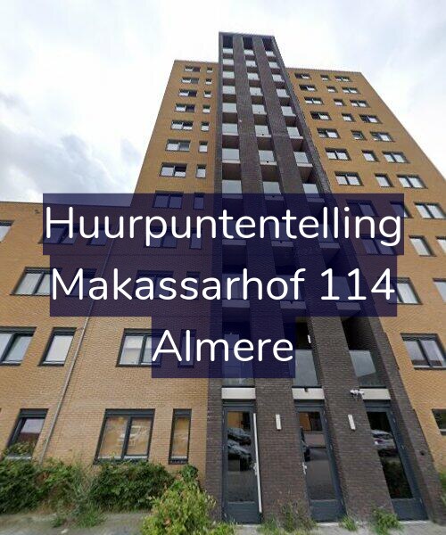 Foto gevel Huurpuntentelling voor Makassarhof 114, Almere