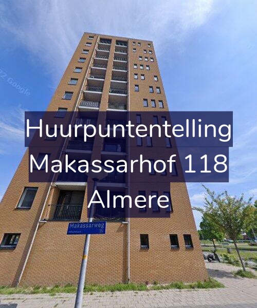 Foto gevel Huurpuntentelling voor Makassarhof 118, Almere