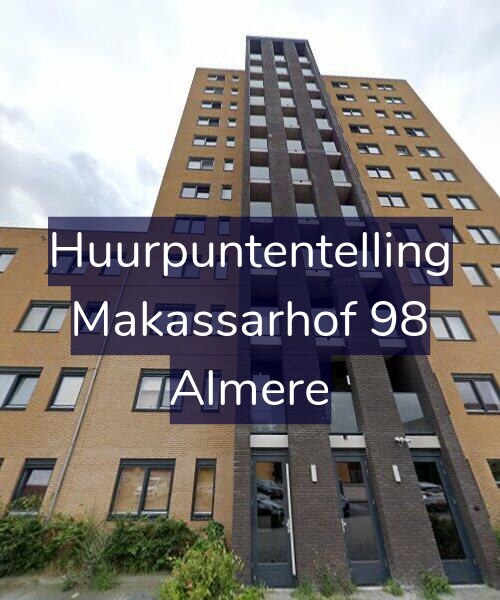 Foto gevel Huurpuntentelling voor Makassarhof 98, Almere