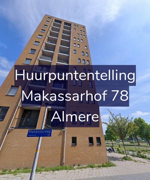 Foto gevel Huurpuntentelling voor Makassarhof 78, Almere