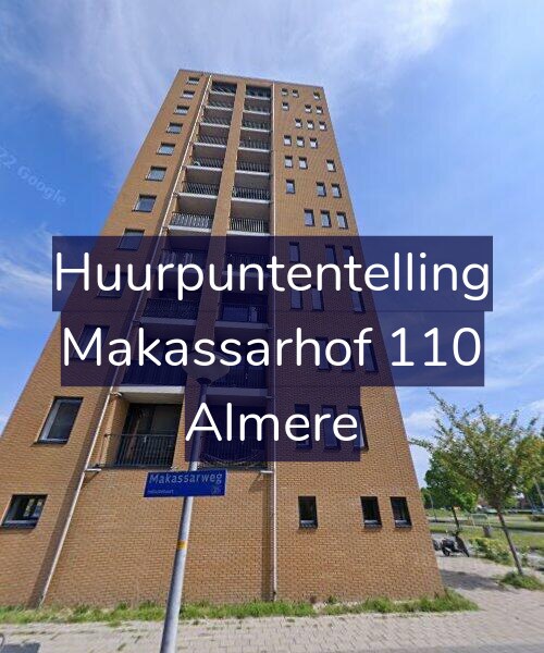 Foto gevel Huurpuntentelling voor Makassarhof 110, Almere