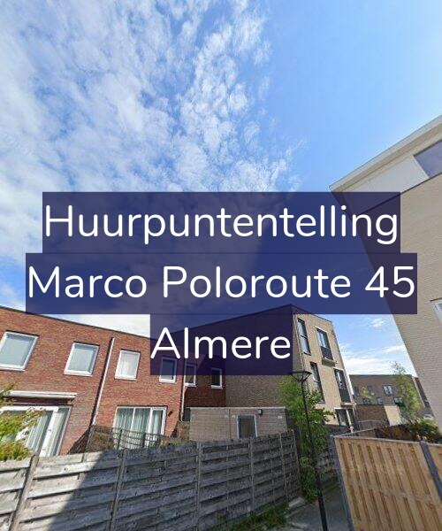 Foto gevel Huurpuntentelling voor Marco Poloroute 45, Almere