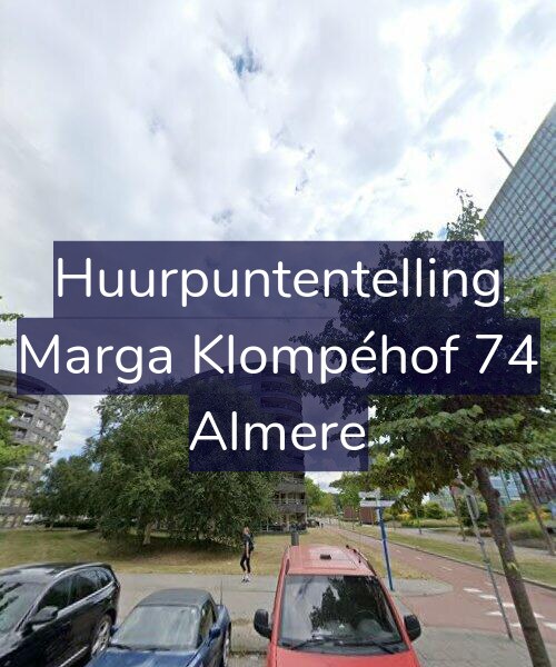 Foto gevel Huurpuntentelling voor Marga Klompéhof 74, Almere