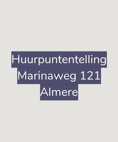 Foto gevel Huurpuntentelling voor Marinaweg 121, Almere