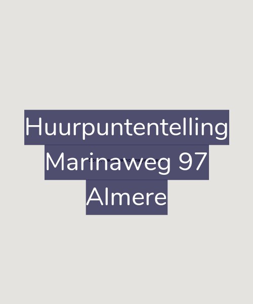 Foto gevel Huurpuntentelling voor Marinaweg 97, Almere