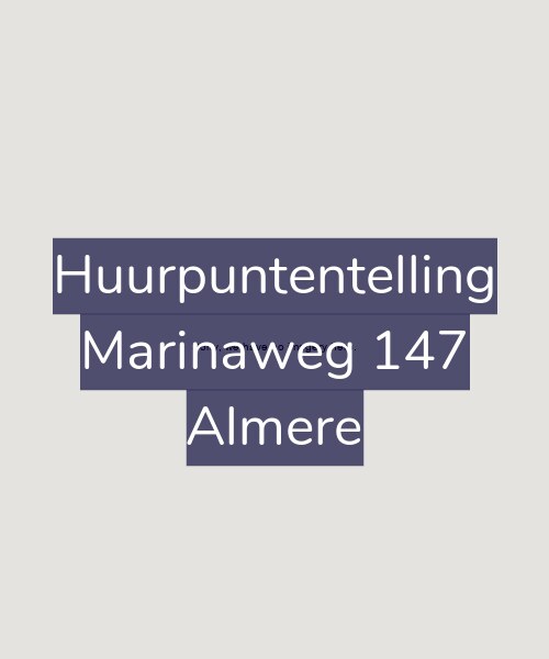 Foto gevel Huurpuntentelling voor Marinaweg 147, Almere
