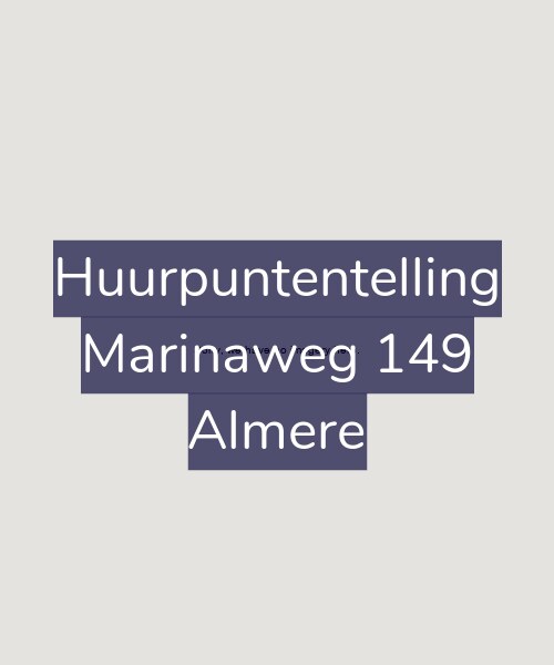 Foto gevel Huurpuntentelling voor Marinaweg 149, Almere