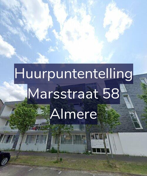 Foto gevel Huurpuntentelling voor Marsstraat 58, Almere
