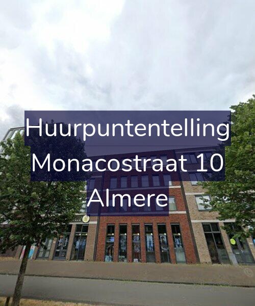 Foto gevel Huurpuntentelling voor Monacostraat 10, Almere