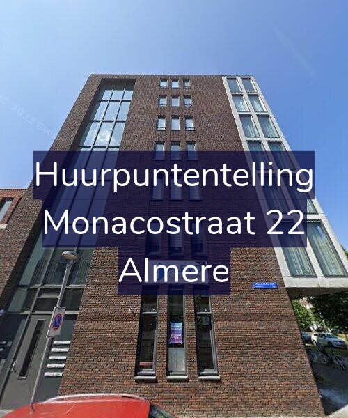Foto gevel Huurpuntentelling voor Monacostraat 22, Almere