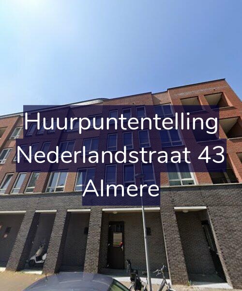 Foto gevel Huurpuntentelling voor Nederlandstraat 43, Almere