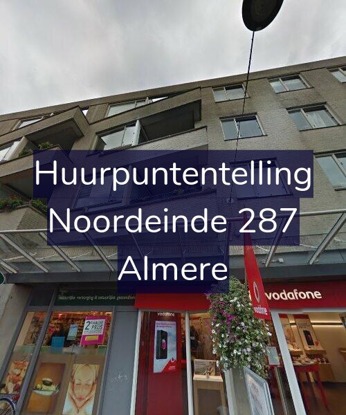 Foto gevel Huurpuntentelling voor Noordeinde 287, Almere