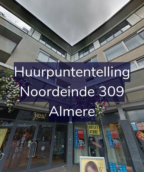 Foto gevel Huurpuntentelling voor Noordeinde 309, Almere