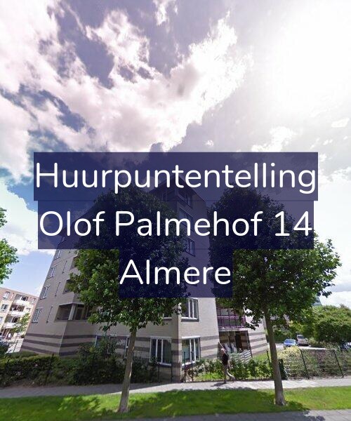 Foto gevel Huurpuntentelling voor Olof Palmehof 14, Almere