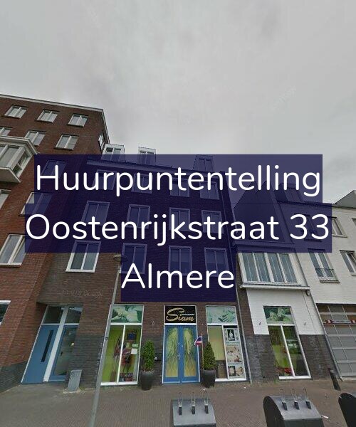 Foto gevel Huurpuntentelling voor Oostenrijkstraat 33, Almere