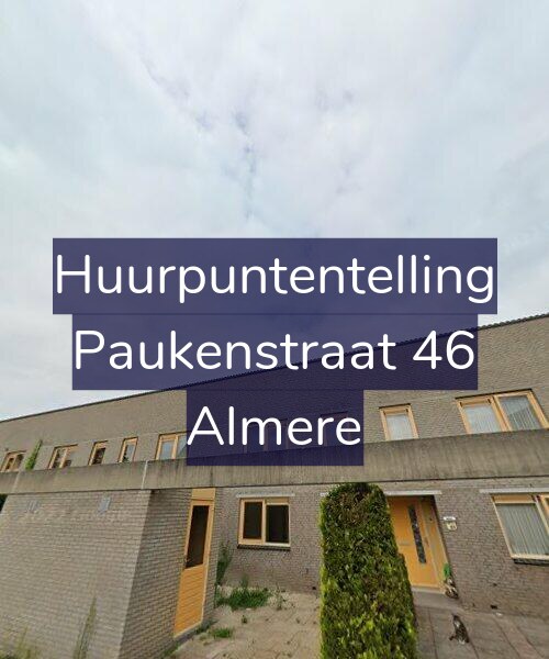Foto gevel Huurpuntentelling voor Paukenstraat 46, Almere