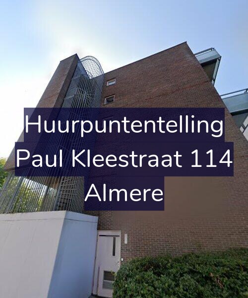 Foto gevel Huurpuntentelling voor Paul Kleestraat 114, Almere