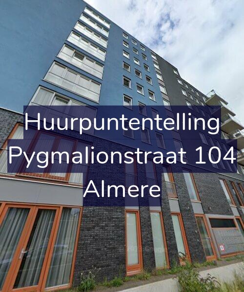 Foto gevel Huurpuntentelling voor Pygmalionstraat 104, Almere