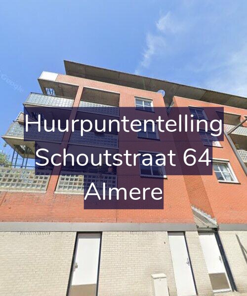 Foto gevel Huurpuntentelling voor Schoutstraat 64, Almere