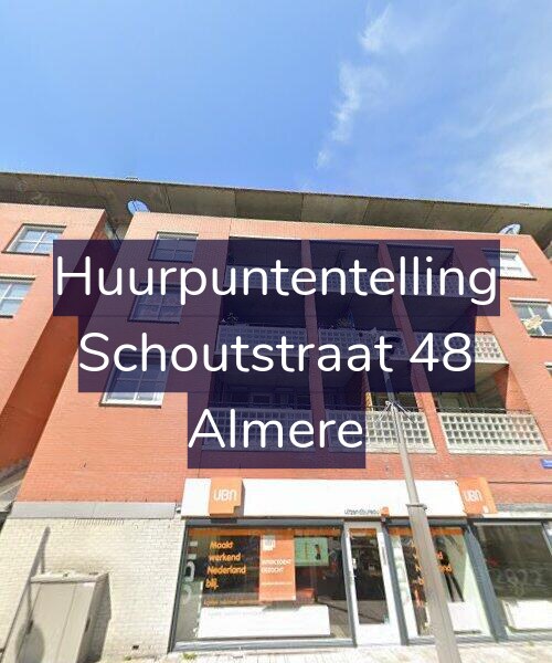 Foto gevel Huurpuntentelling voor Schoutstraat 48, Almere