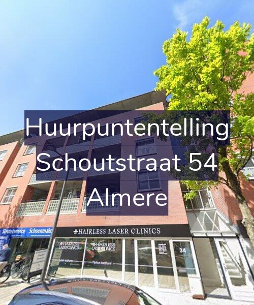 Foto gevel Huurpuntentelling voor Schoutstraat 54, Almere