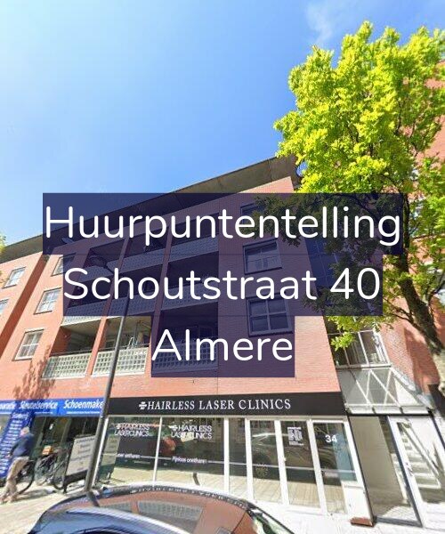 Foto gevel Huurpuntentelling voor Schoutstraat 40, Almere