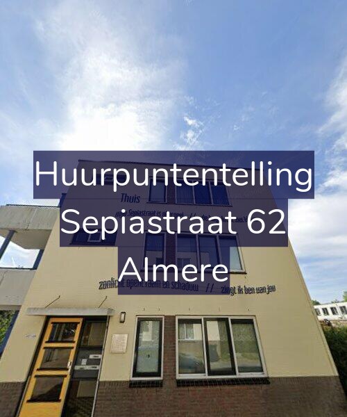 Foto gevel Huurpuntentelling voor Sepiastraat 62, Almere