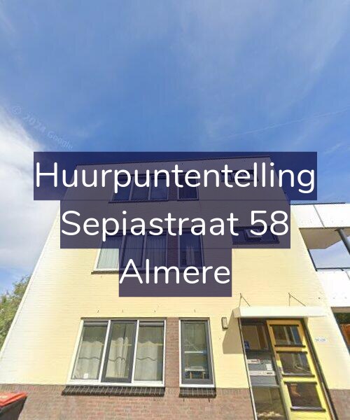 Foto gevel Huurpuntentelling voor Sepiastraat 58, Almere