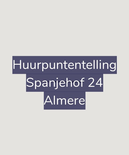 Foto gevel Huurpuntentelling voor Spanjehof 24, Almere