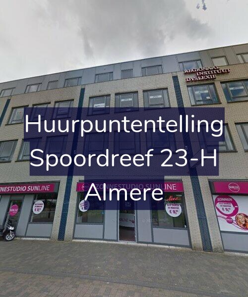 Foto gevel Huurpuntentelling voor Spoordreef 23-H, Almere