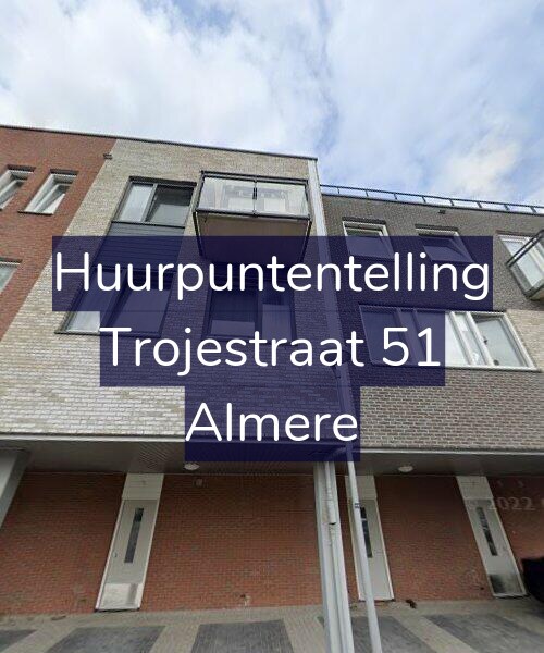 Foto gevel Huurpuntentelling voor Trojestraat 51, Almere