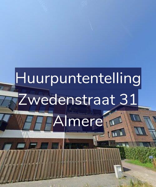 Foto gevel Huurpuntentelling voor Zwedenstraat 31, Almere