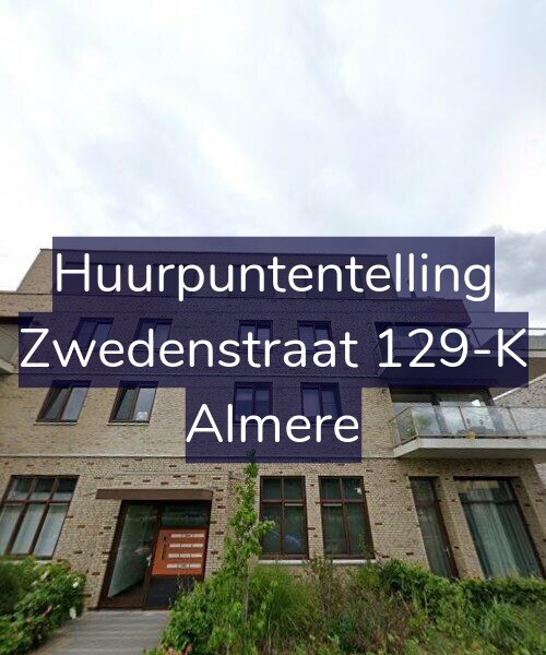 Foto gevel Huurpuntentelling voor Zwedenstraat 129-K, Almere
