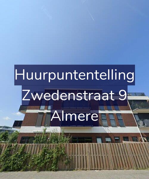 Foto gevel Huurpuntentelling voor Zwedenstraat 9, Almere