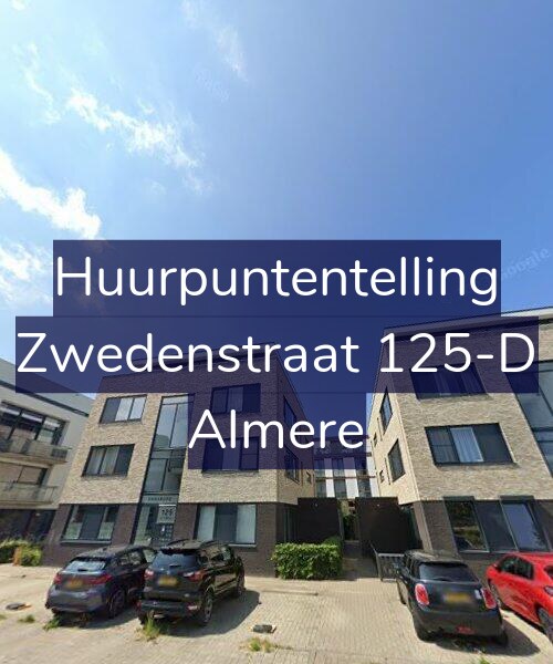Foto gevel Huurpuntentelling voor Zwedenstraat 125-D, Almere