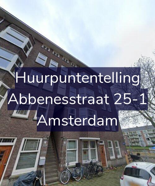 Foto gevel Huurpuntentelling voor Abbenesstraat 25-1, Amsterdam