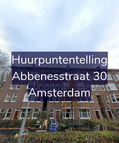 Foto gevel Huurpuntentelling voor Abbenesstraat 30, Amsterdam