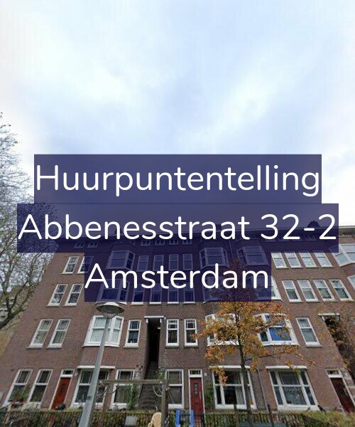 Foto gevel Huurpuntentelling voor Abbenesstraat 32-2, Amsterdam