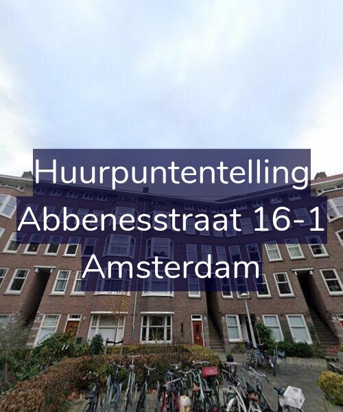 Foto gevel Huurpuntentelling voor Abbenesstraat 16-1, Amsterdam
