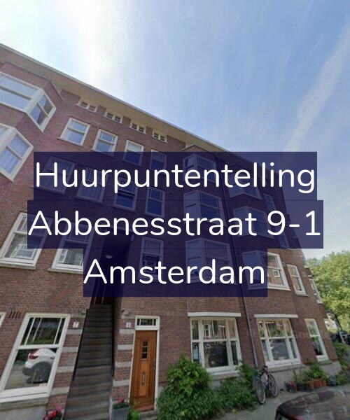 Foto gevel Huurpuntentelling voor Abbenesstraat 9-1, Amsterdam