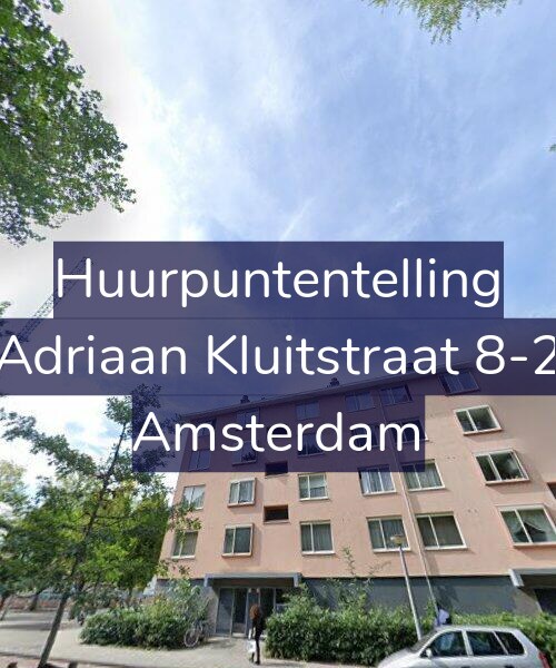 Foto gevel Huurpuntentelling voor Adriaan Kluitstraat 8-2, Amsterdam