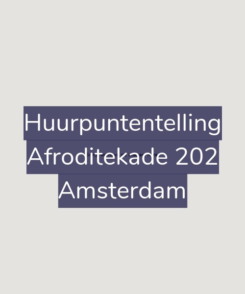 Foto gevel Huurpuntentelling voor Afroditekade 202, Amsterdam