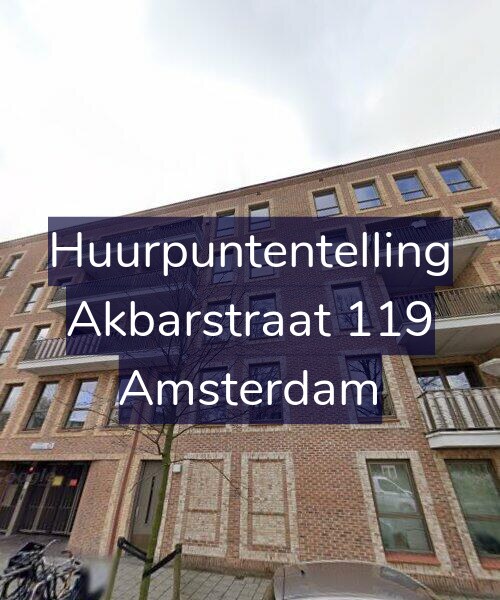 Foto gevel Huurpuntentelling voor Akbarstraat 119, Amsterdam