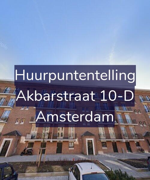Foto gevel Huurpuntentelling voor Akbarstraat 10-D, Amsterdam