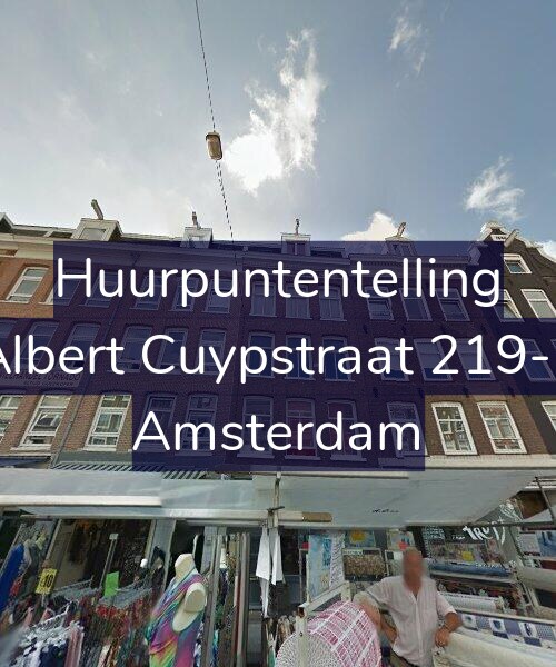 Foto gevel Huurpuntentelling voor Albert Cuypstraat 219-1, Amsterdam