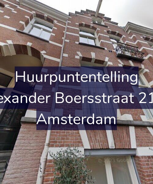 Foto gevel Huurpuntentelling voor Alexander Boersstraat 21-2, Amsterdam
