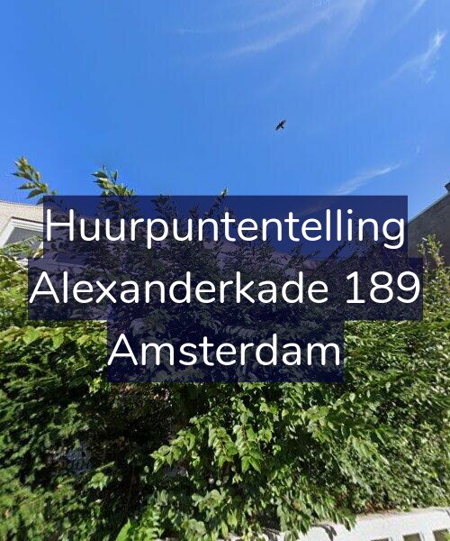 Foto gevel Huurpuntentelling voor Alexanderkade 189, Amsterdam