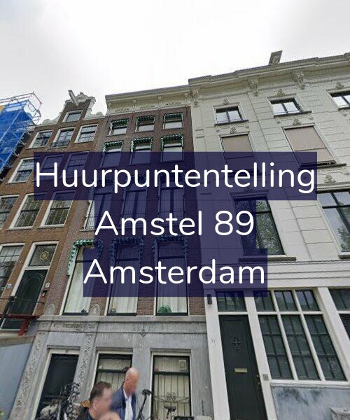 Foto gevel Huurpuntentelling voor Amstel 89, Amsterdam